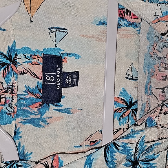 Mens sz xxl George Hawaiian button down shirt. - Picture 3 of 5